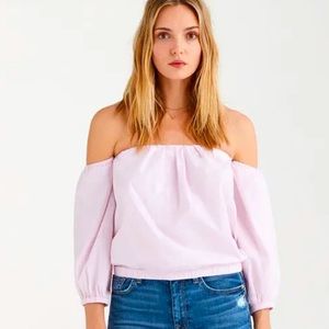 NWT 7 for all mankind off the shoulder shirt XS